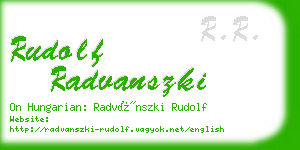 rudolf radvanszki business card